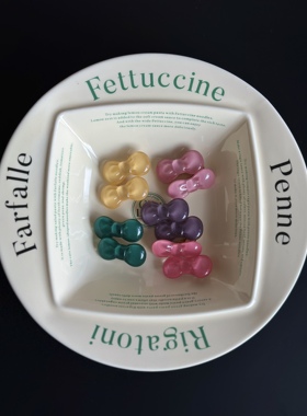 vogueess夏新品迷你可爱果冻色蝴蝶结发夹刘海边夹童趣少女感配饰