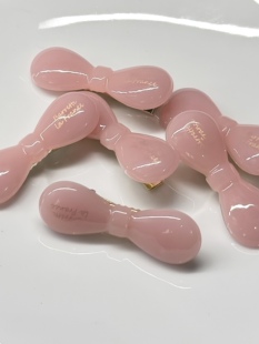 vogueesa特调果冻粉超嫩配色刘海发夹胖嘟嘟可爱蝴蝶结鸭嘴边夹头