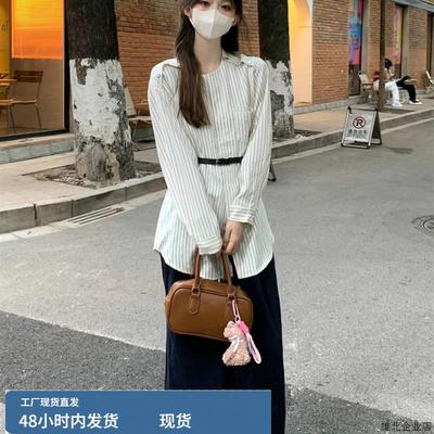 琥珀流光风松弛感穿搭一整套女绝美好看亚麻早秋流行穿搭套装裤子