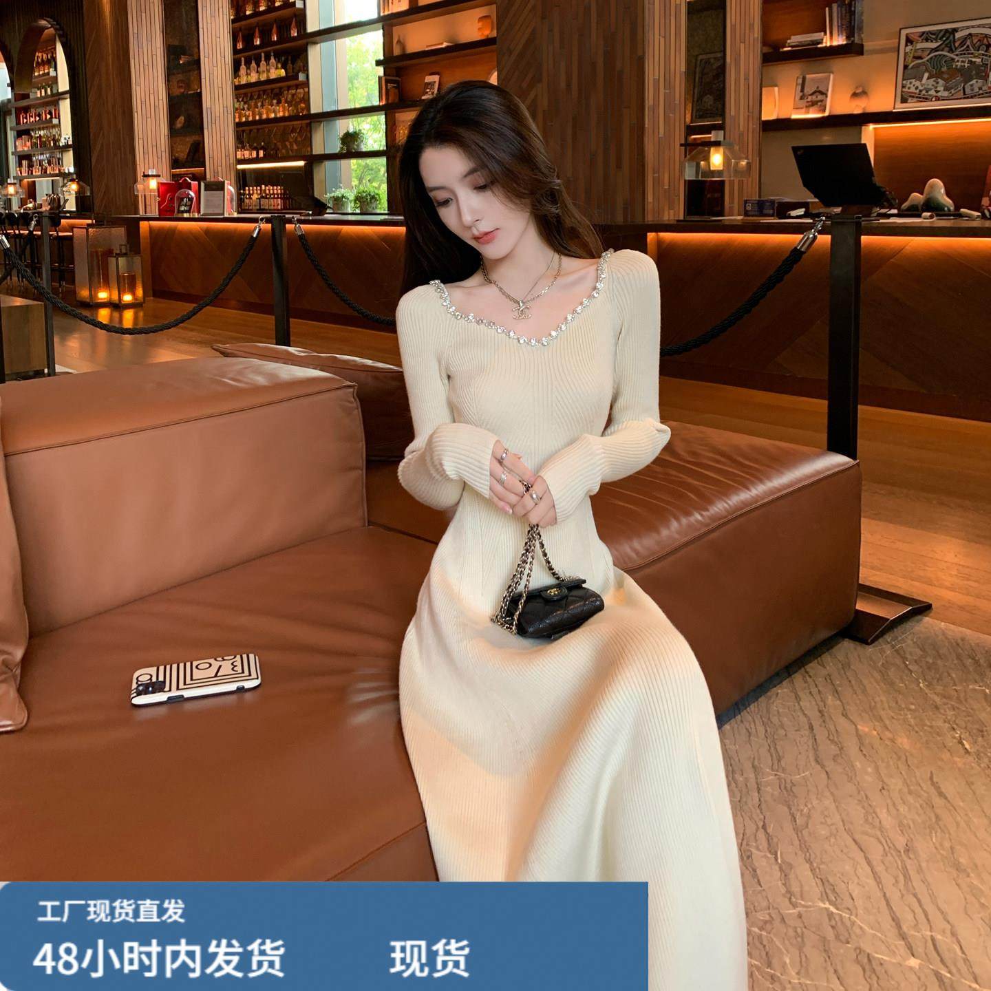 秋冬轻熟优雅风针织连衣裙女2025新款显瘦气质内搭打底包臀裙子,运动/瑜伽/健身/球迷用品,瑜伽短裙,淘宝优惠券,粉丝福利购,淘宝优惠卷