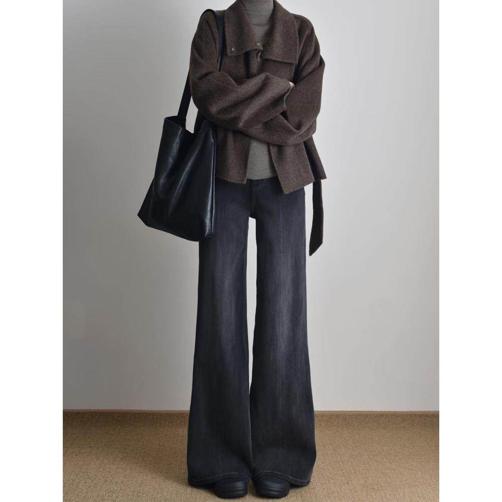 美拉德覆古棕色立领毛呢外套女秋冬廓形设计感小众不撞款收腰外套,运动/瑜伽/健身/球迷用品,广场舞套装,淘宝优惠券,粉丝福利购,淘宝优惠卷