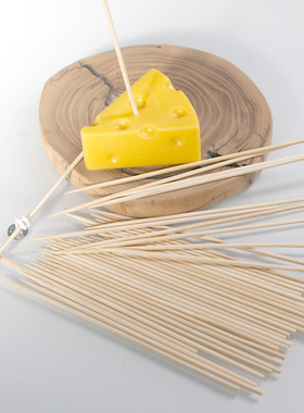 15厘米竹签2.5毫米香薰蜡烛制作工具光滑均匀一捆50根