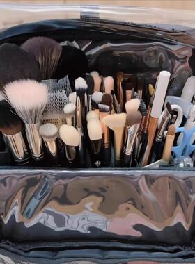 多用功能大容量化妆刷包可折叠立式收纳包旅行便携化妆专用化妆包