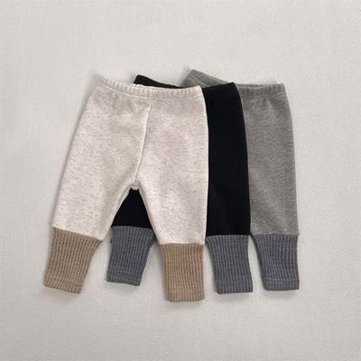 婴儿秋冬款裤子2025新款宝宝冬装加绒打底裤男童保暖外穿长裤童装