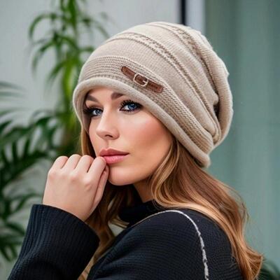 Solid Color Slouchy Beanie - Lightweight Fabric Beanie