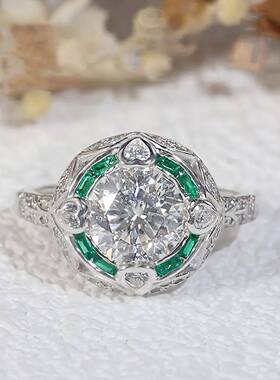 2Ct Moissanite Bohemian Ring Elegant Bohemian Court Style