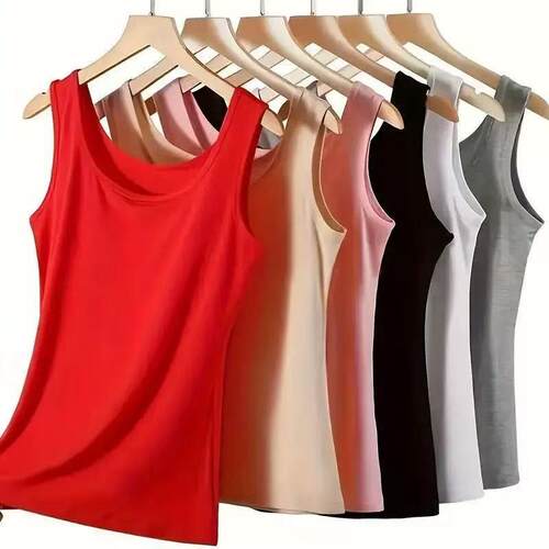 6pcs Womens Comfort Tank Tops Soft Viscose Spandex Blend