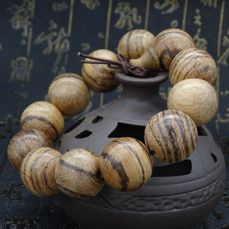 越南花奇沉 天然沉香木佛珠 花奇楠木沉香手串 手链情侣男女款