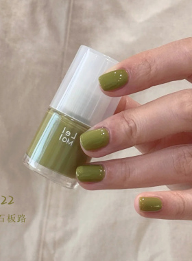 lelmol绿色指甲油2026夏季新款抹茶绿牛油果绿免烤快干持久脚趾女