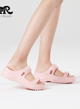 ILR因爱乐诗夏季多巴胺雪糕拖鞋女外穿时尚厚底防滑不累脚涉水