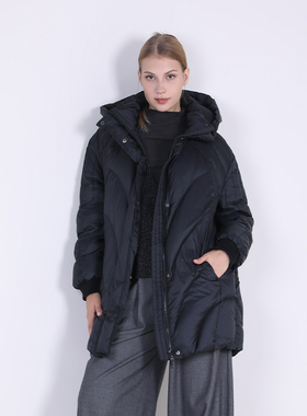 Jane express/简表达24年冬季新款羽绒服黑色墨黑DYR43002