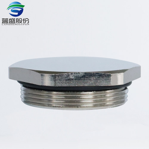 蓝盛外六角黄铜镀镍防水闷盖