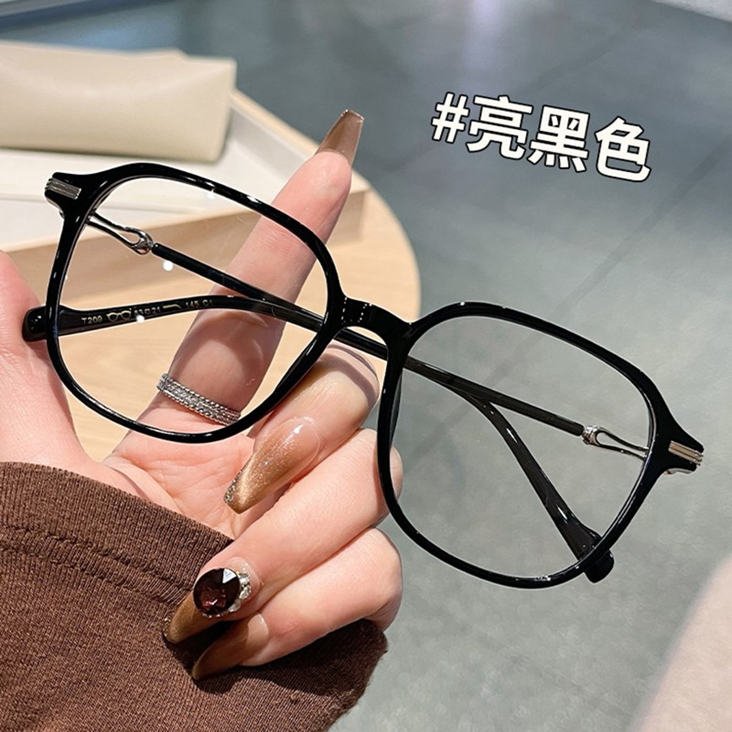 黑框眼镜女大脸显瘦韩版潮可配度数近视防蓝光眼睛框镜架平光镜男