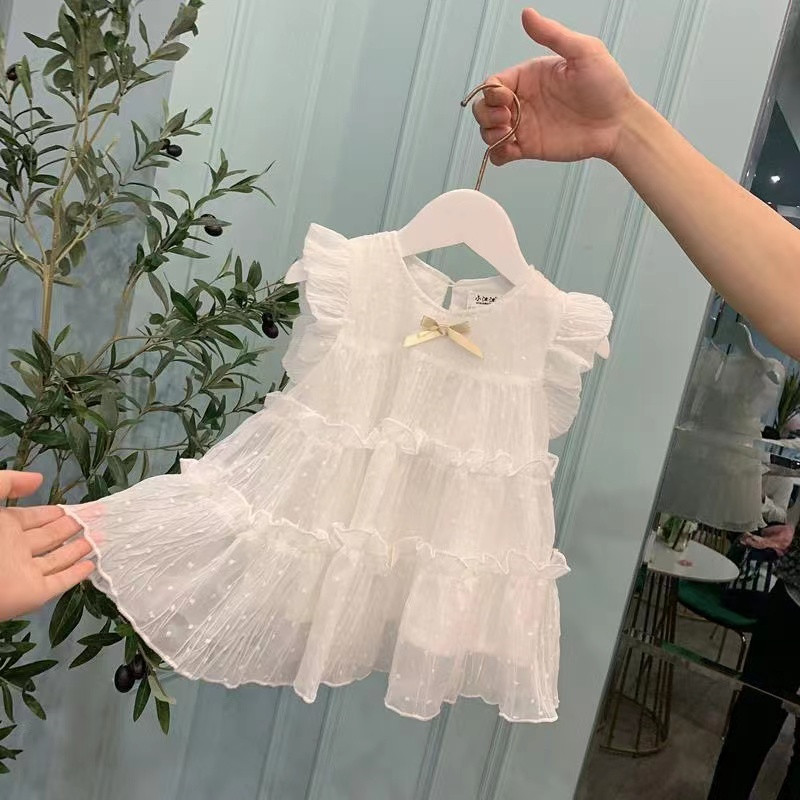 女童连衣裙夏季新款儿童公主裙薄款洋气女宝宝蓬蓬裙婴儿雪纺裙子