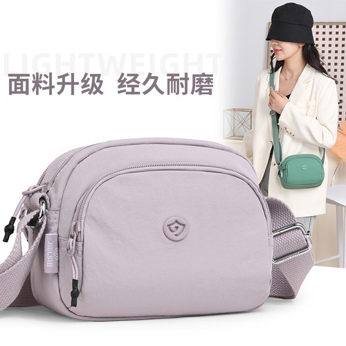 女包新款时尚斜挎包小包手机包日常逛街轻便百搭单肩包牛津布包