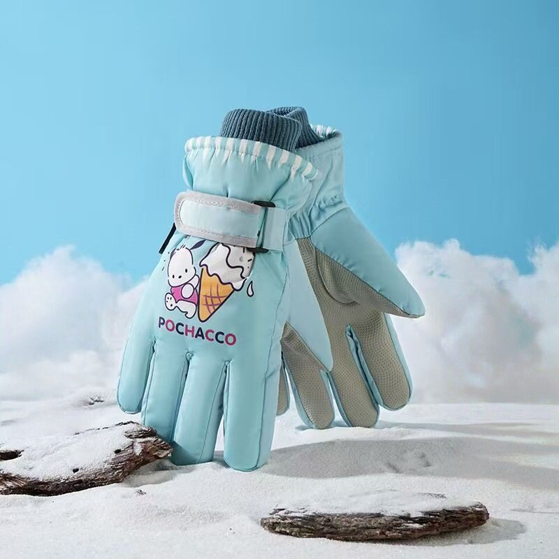 小孩中大儿童加厚防水防滑保暖滑雪玩雪棉手套冬季