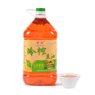 东北大豆油5L 高端冷榨大豆油5升礼盒装 铁桶装 黑龙江豆油食用油