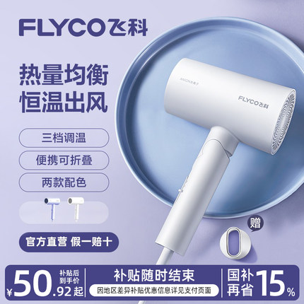 飞科吹风机家用大功率速干负离子护发宿舍用学生发廊大风力电风筒