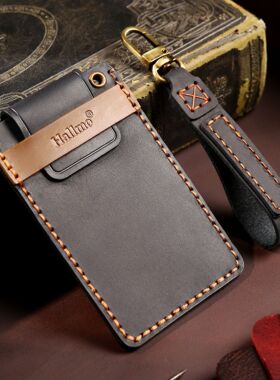 适用于特斯拉卡片钥匙套model3蔚来es6小鹏p7车包卡片保护套真皮