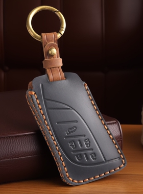 适用新款雷克萨斯LM350h钥匙套LM500疯马皮2023车真皮包壳扣专用