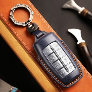 韩国专用钥匙保护套适用于劳恩斯捷尼赛思GV80高档真皮汽车