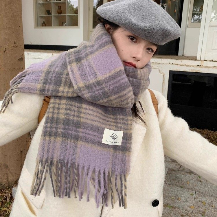 2025秋冬女款仿羊绒围巾轻奢品质柔软保暖格子英伦格披肩加厚围脖,服饰配件/皮带/帽子/围巾,围巾/丝巾/披肩,淘宝优惠券,粉丝福利购,淘宝优惠卷