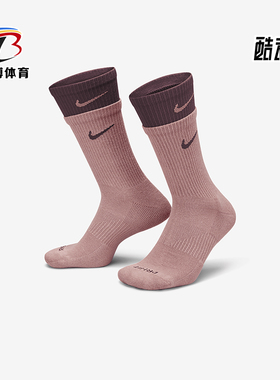 Nike/耐克正品拼接男女拼色运动休闲中筒训练袜一双装DD2795-604