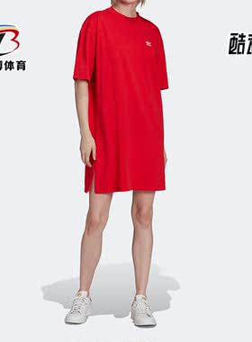 Adidas/阿迪达斯正品夏季三叶草女子运动居家休闲连衣裙HC205