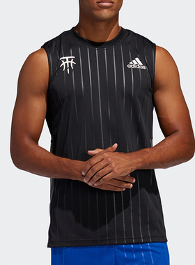 Adidas阿迪达斯正品MAC DYN SL TANK男篮球训练运动背心T恤FH7724