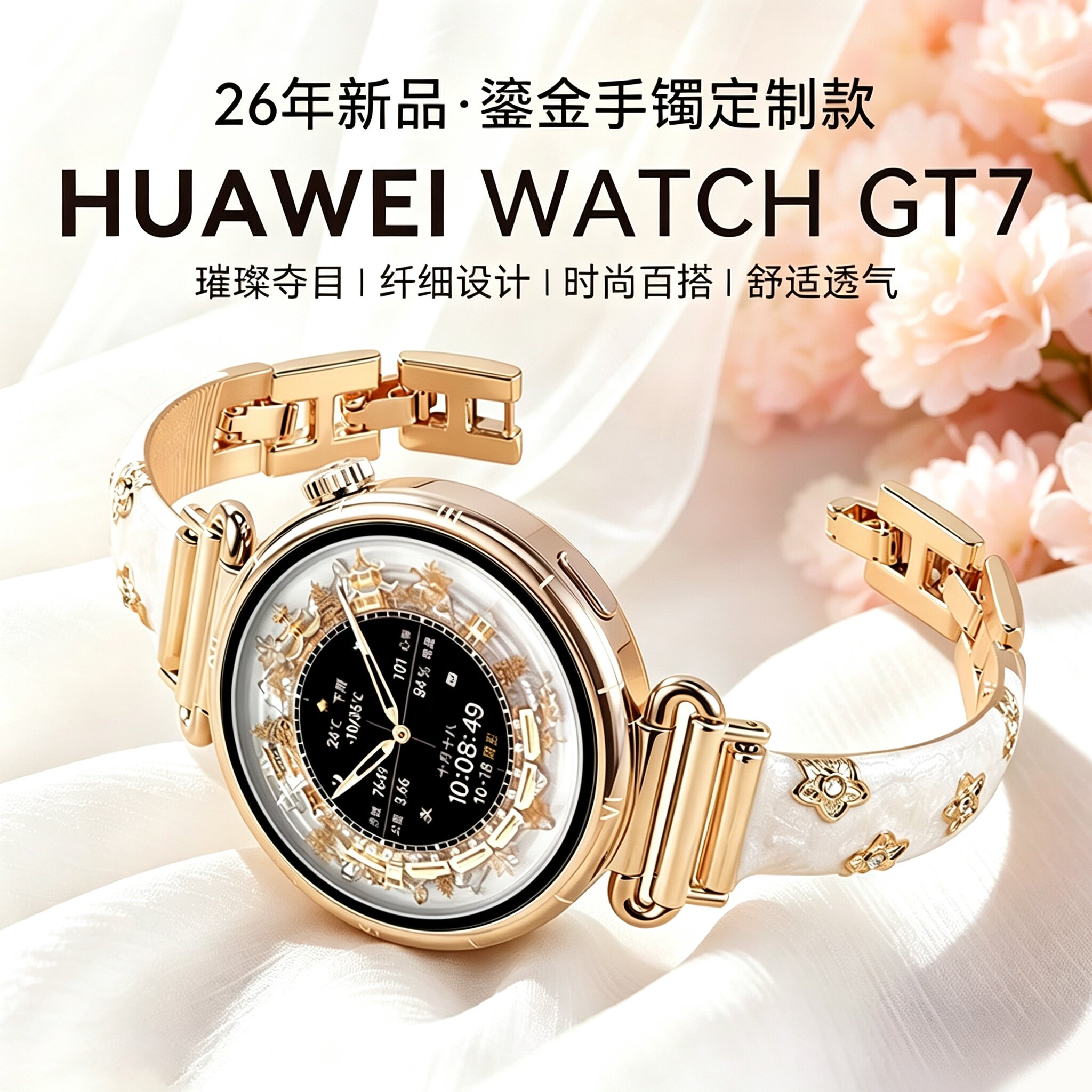 华为手表WATCH GT7智能手表华为官方旗舰正品华为gt7手表小香风高级手表送女友老婆礼物女士情绪健康腕表