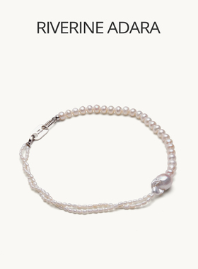Riverine Adara「甄星」巴洛克淡水珍珠S925银饰双层米珠颈链项链