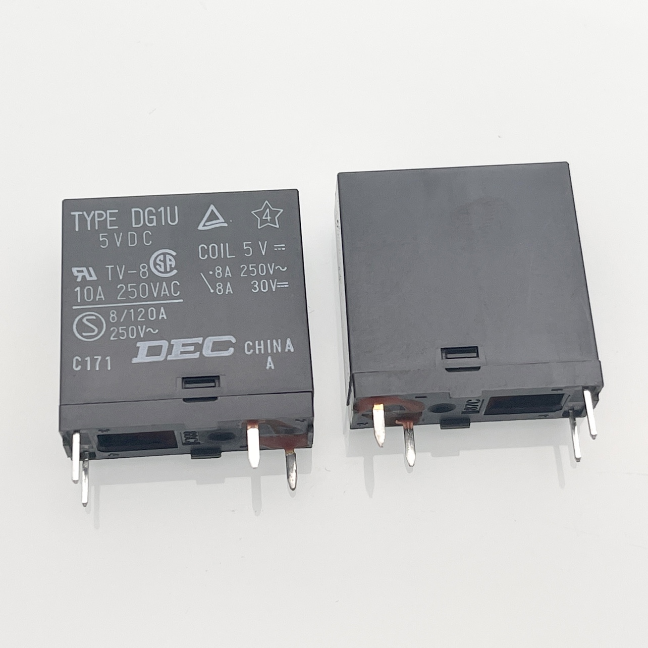 包邮原装 DEC继电器 TYPE DG1U 5VDC 5V 10A250VAC一常开 TV-8