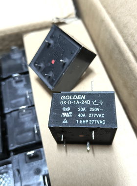 包邮全新原装 GK-D-1A-24D 40A277VAC 1.5HP 现货高登4脚功率继电