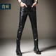 男加绒加厚冬青年韩版 潮摩托车皮裤 机车皮裤 皮裤 男修身 秋冬小脚