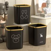 垃圾桶家用大号容量ins风客厅厨房卧室卫生间2026办公室压圈纸篓