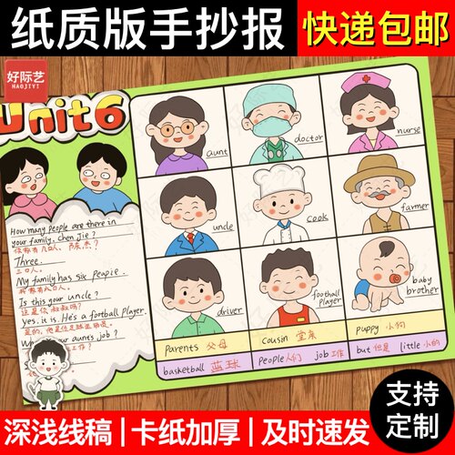三年级英语下册第六单元手抄报