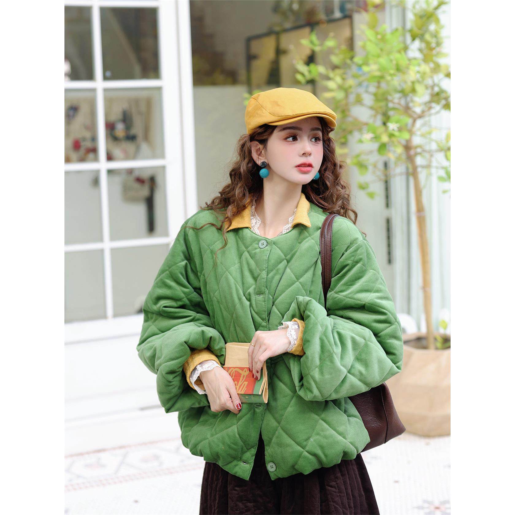 陈佳洁【稻浪翻金】棉衣棉服女款2025新款冬保暖宽松圆领冬装外套,个性定制/设计服务/DIY,棉服工装,淘宝优惠券,粉丝福利购,淘宝优惠卷