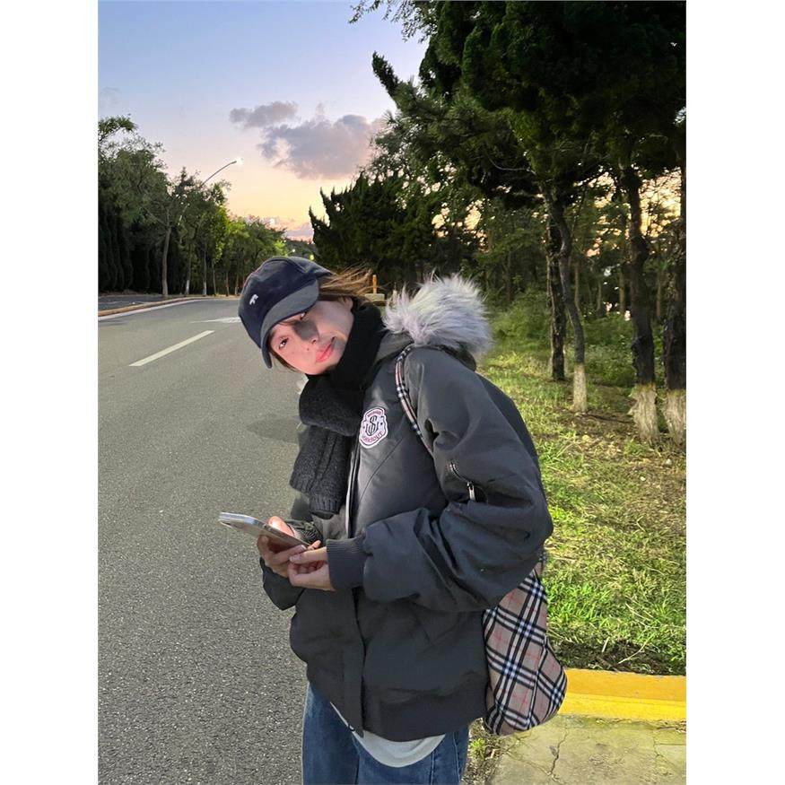 2025冬季新款大毛领连帽派克棉服女美式宽松保暖加厚棉袄棉衣外套,个性定制/设计服务/DIY,棉服工装,淘宝优惠券,粉丝福利购,淘宝优惠卷