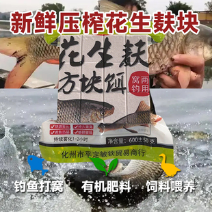 花生麸花生饼方块玉米饵料野钓鱼鲫鱼鲤鱼土鲮窝料草鱼鲮鱼打窝