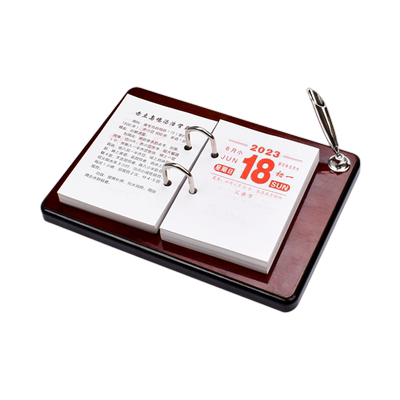 日历2026商务木质台历金属台历架