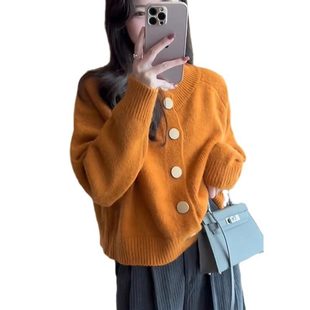 大码慵懒绝美巨好看有设计感的红色毛衣女款2025新款时尚洋气时髦