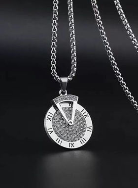 命运的齿轮开始转动叩响命运的门哨子钛钢项链命运盘扑克牌项链男