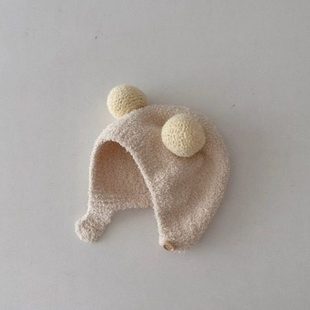 宝宝帽子秋冬季多巴胺牛马打工人小恶魔尤登帽无牙仔帽瓜皮帽超萌