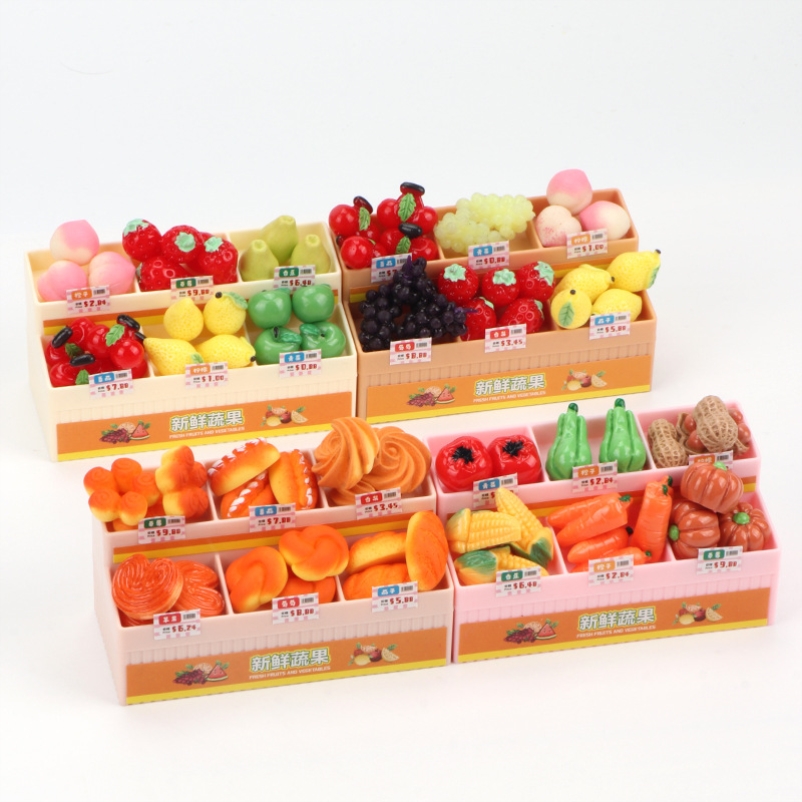 小人国仿真迷你水果蔬菜架玩具