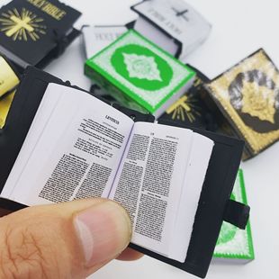 小人国迷你小东西迷你娃娃屋袖珍家具配件书本BJD场景带字翻页书