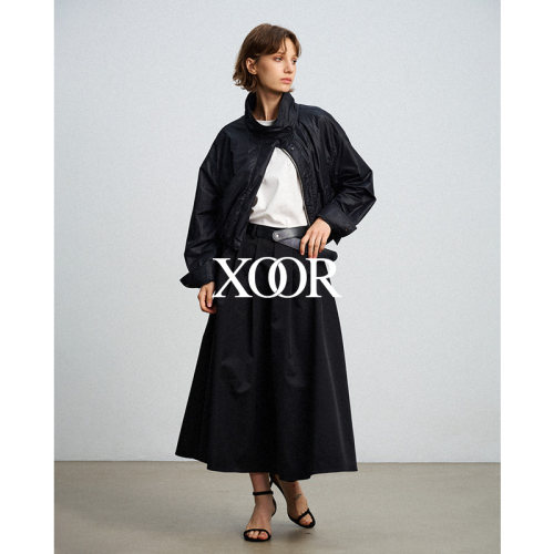 XOOR法式赫本半裙2025秋女极简风