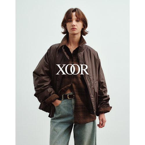 XOOR复古廓形夹克羽绒服2025冬女