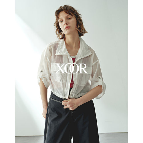XOOR截短箱型四合扣防晒外套女夏
