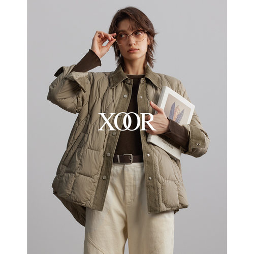 XOOR巴恩风衬衫式羽绒服2025冬