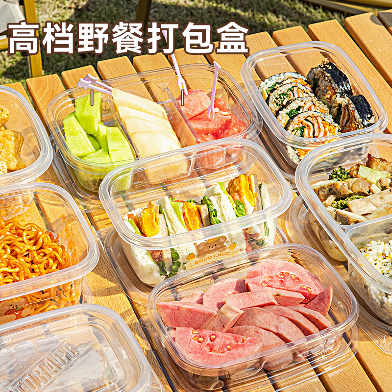 春游野餐盒一次性饭盒水果打包盒